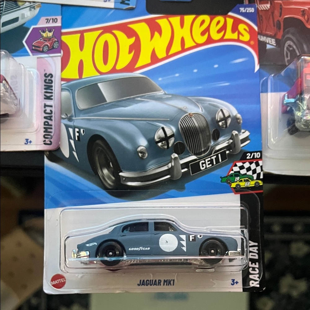 Hot Wheels Jaguar MK1 Blue Die-Cast Car